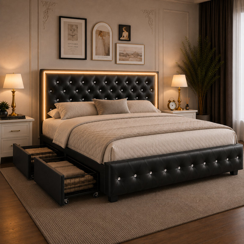 Jalna 46.2'' Beds, King, Black