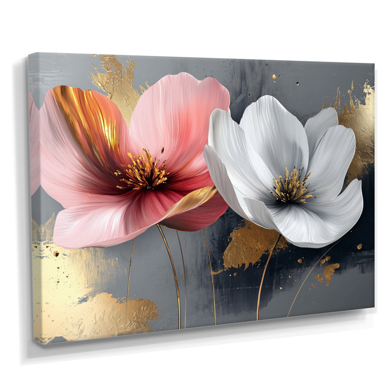 Myalynn - Floral Large Wall Art, H 30 po x l 40 po, Toile tendue encadrée, Ne s'applique pas