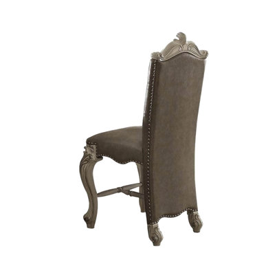 Counter Height Chairs   Of 2  - Brown And White, Adds Sophistication To Dining 2 With Stable Seat Frame