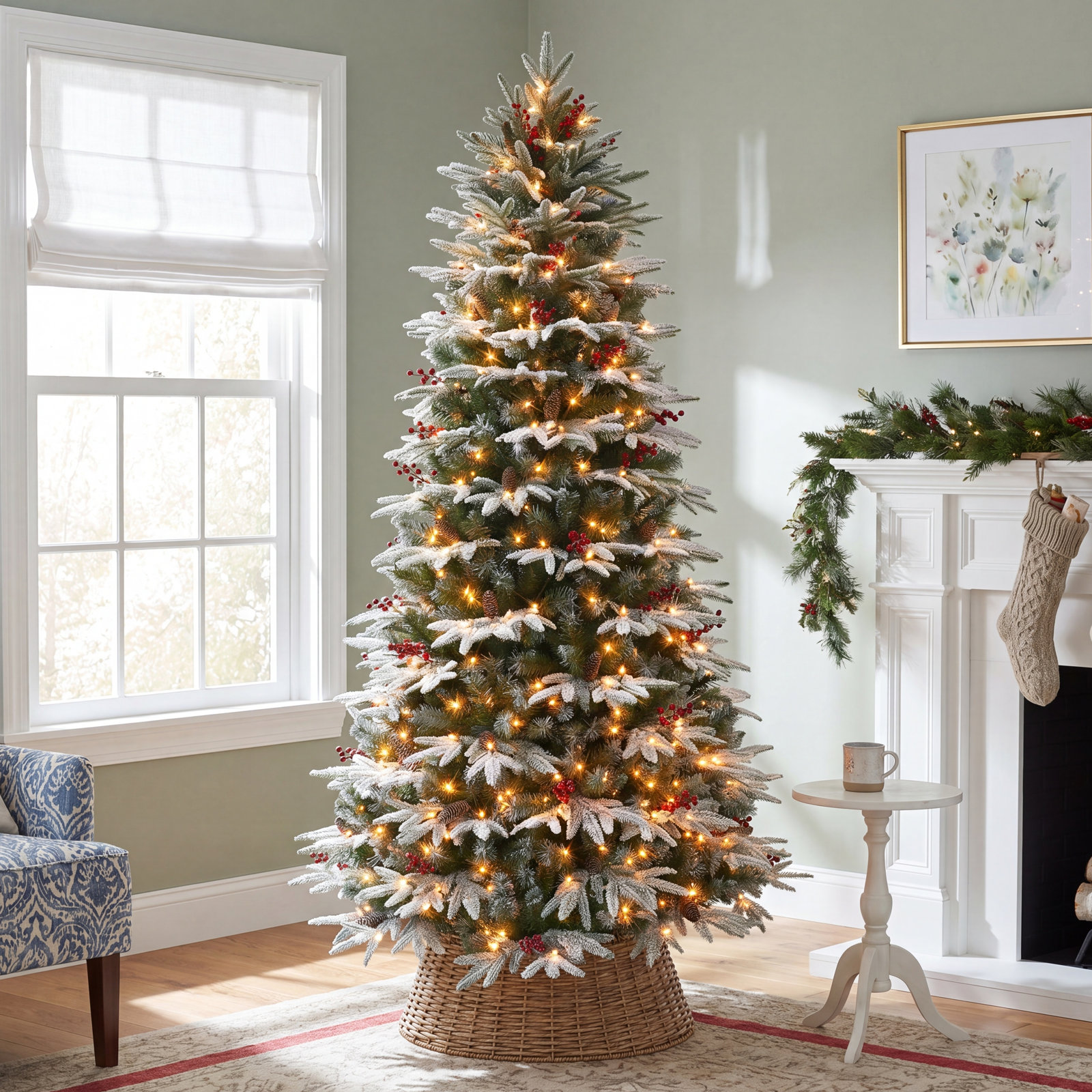 78' Lighted Artificial Fir Christmas Tree
