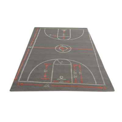 Tapis gris 5 x 8 Pineland
