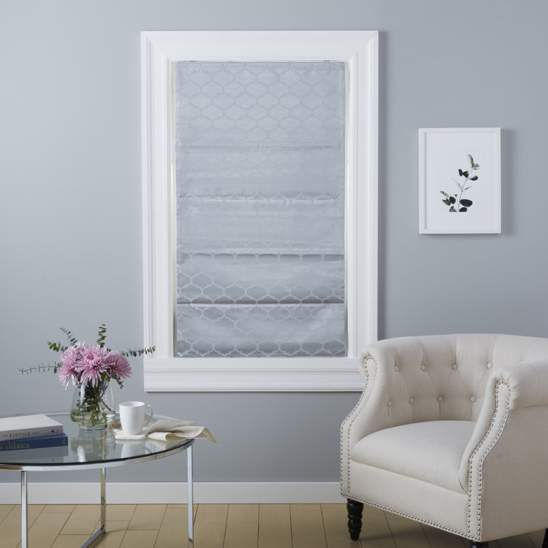 Store romain occultant Montague Trellis, Argent, L 34 po x L 64 po