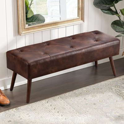 Sveina Faux Leather Upholstered Bench