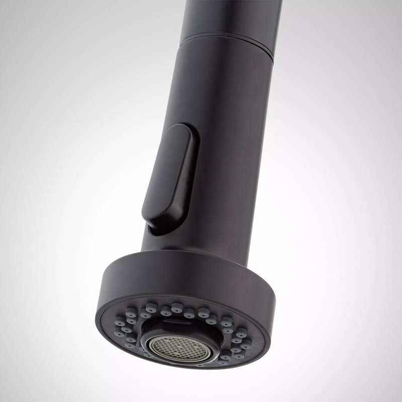 Ridgeway Single Hole Pull Down Touchless Kitchen Faucet with Deck Plate, Matte Black