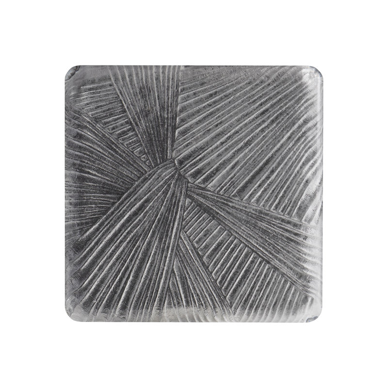 Silver Acrylic and Stainless Steel Square End Table