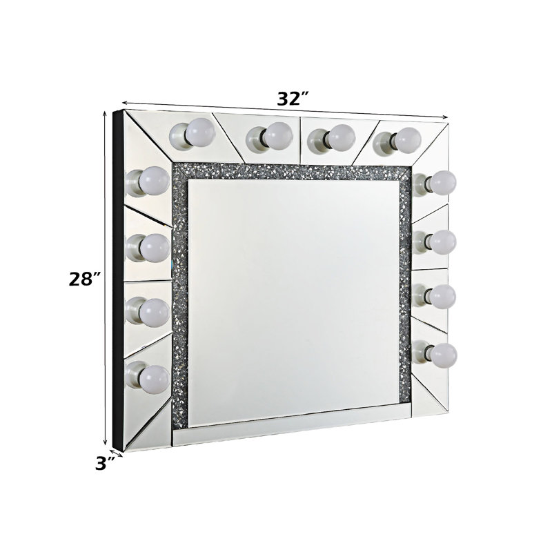 Miroir d'appoint Faux Diamonds (assemblé)