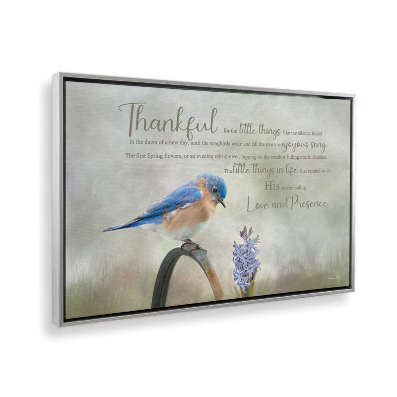 «Thankful» par Robin-Lee Vieira, reproduction d'art, Toile avec cadre, Argent, L 18 po x H 12 po