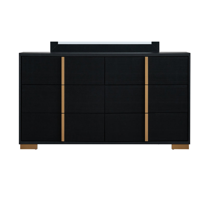 Steeler 6CC626E474C54925828A4A037F6112F0 DRESSER , Black/Gold