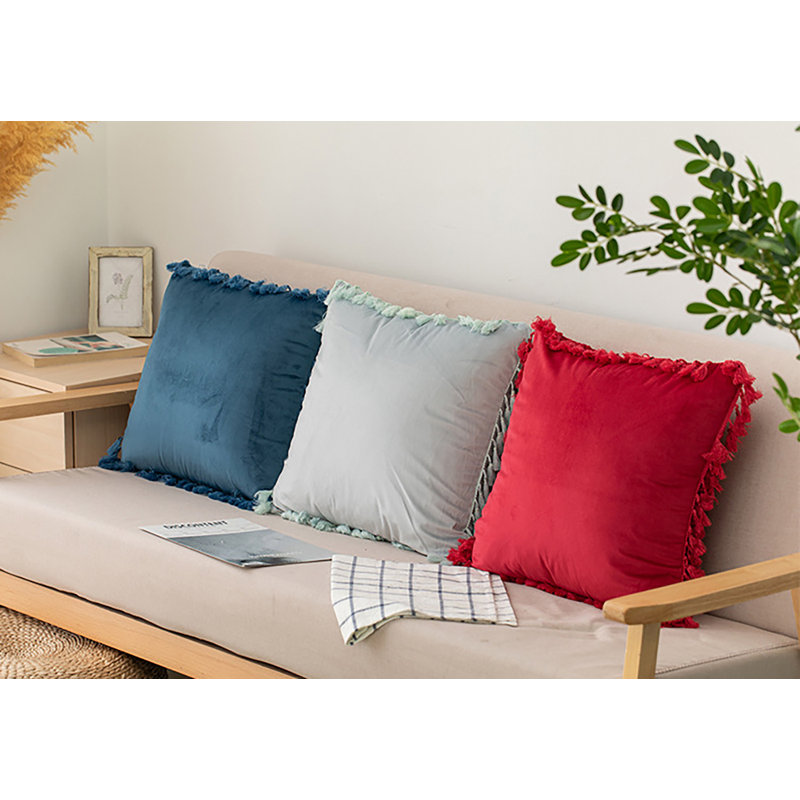 Housse de coussin en velours 18 x 18, Vert
