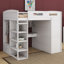 Lit mezzanine avec bureau, garde-robes, 4 tiroirs et 4 tablettes-104394822-104394823