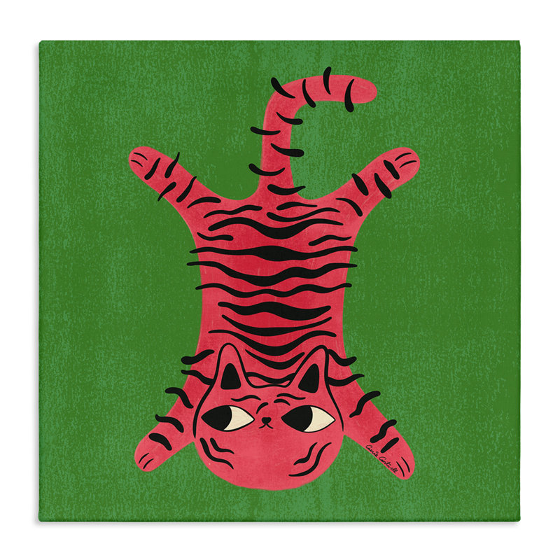 «Funky Retro Cat Pink» par Carrie Cantwell, H 24 po x l 24 po