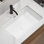 Évier de cuisine encastré, lavabo de cuisine encastré en céramique blanc profond L 24 po x l 16 po sans grille de fond et drain de crépine Eridanus