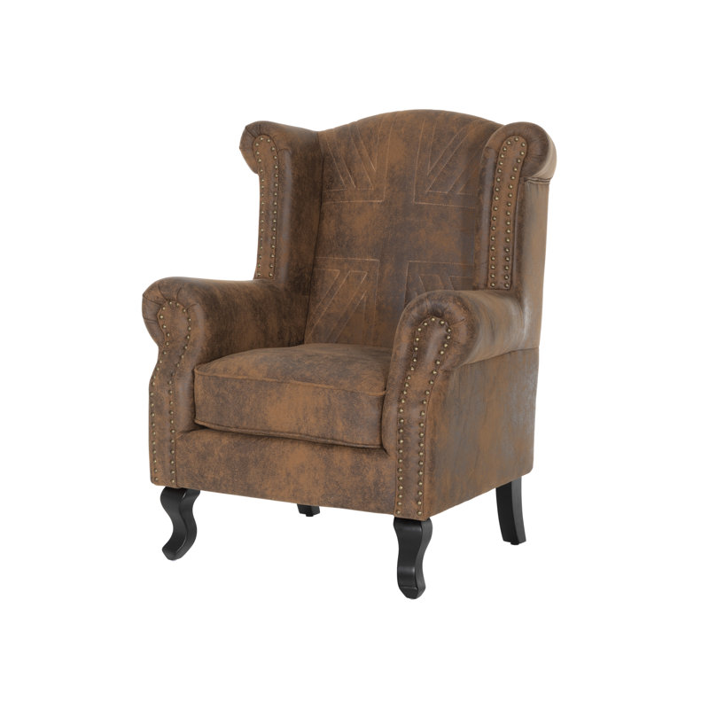 Pastoria Wingback Chair, Brown