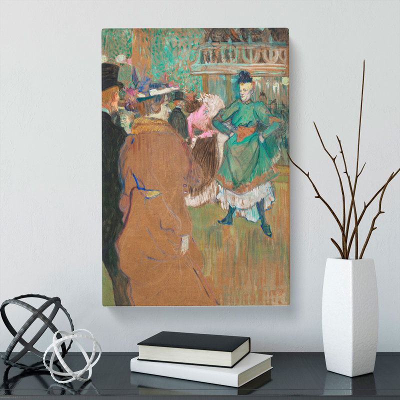 Quadrille At The Cabaret by Henri De Toulouse-Lautrec - Wrapped Canvas Painting, 60cm H x 40cm W x 3cm D