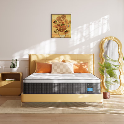 Medium Hybrid Mattress With Pocket Springs And High Resilience Foam, Mattress In A Box, Oeko-Tex Certified