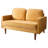 Muneef Corvettta 57.5"  square armrest pull-button double velvet couch-427770554