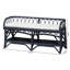 Banc en rotin naturel Leryn de Bali & pari avec tablette, bleu marine-2120758948