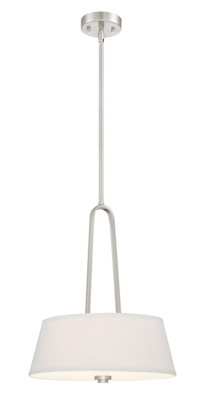 Bomberger 2 - Light Satin Platinum Single Pendant