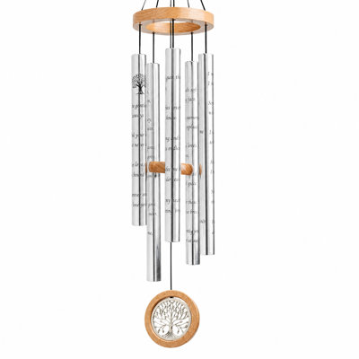Arbre de vie et carillons commémoratifs, carillons gravés en aluminium pour la décoration de jardin