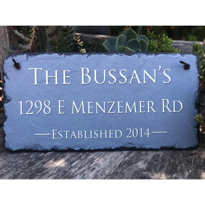 Plaque d'adresse murale sur 3 lignes Personalize Home, Montage à 2 trous, Oui, H 6 po x l 12 po