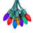  25 Feet LED C9 String Lights, Translucent Multicolor, 25 Bulbs with 12 Inch Spacing on Green Wire, Connect Up To 43 Strings Together, Shatterproof and Weather Resistant Removable Bulbs