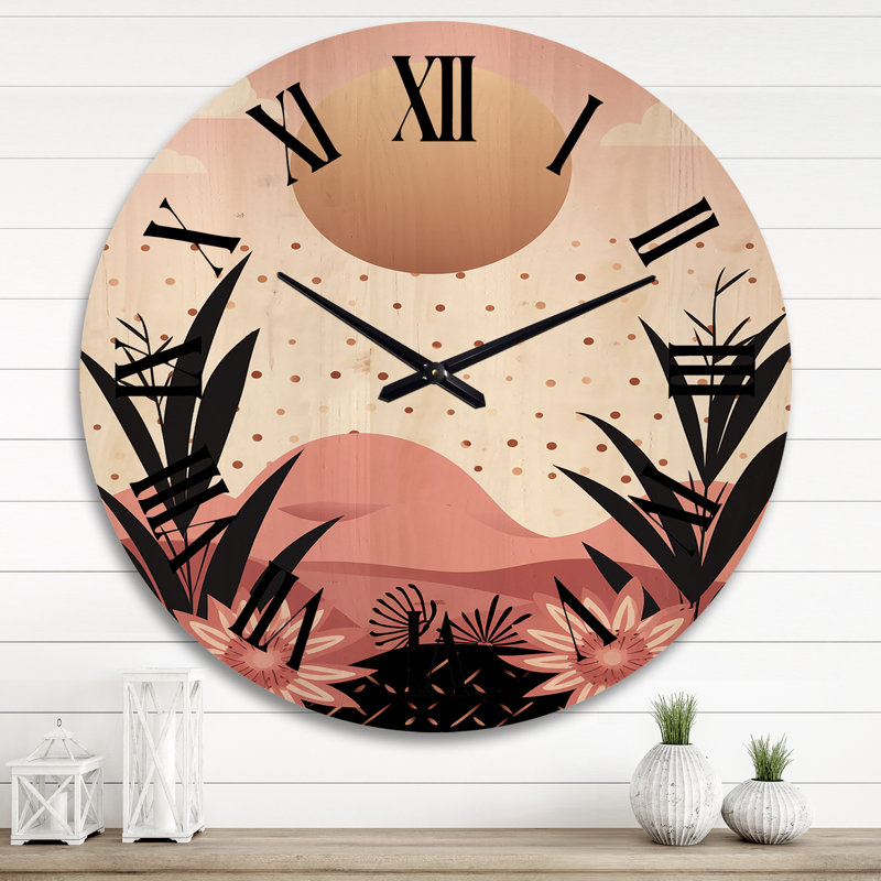 Horloge murale abstraite Serene, Très grand