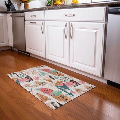 Tapis ivoire intérieur / extérieur lavable à la machine Claudian ACN1575