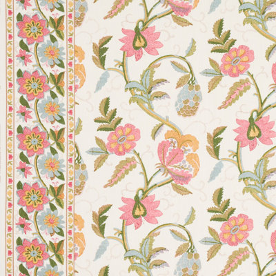 Tissu de lin à bordure Indali