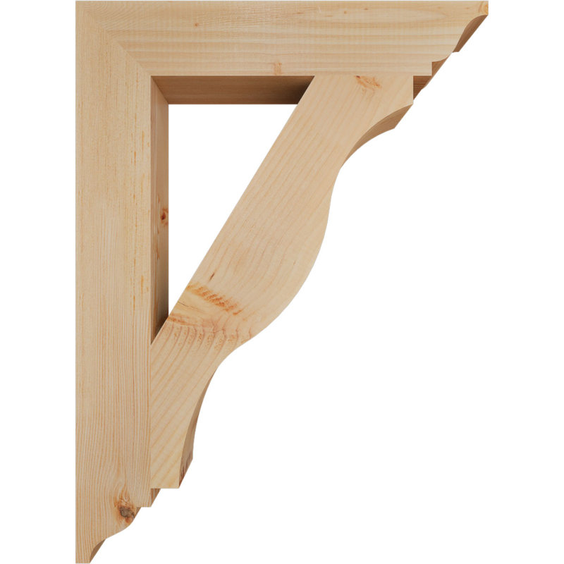 Support lisse 3 1/2 po x P 22 po x H 30 po, sapin Douglas, H 30 po x l 3,5 po x P 22 po, Douglas, Lisse