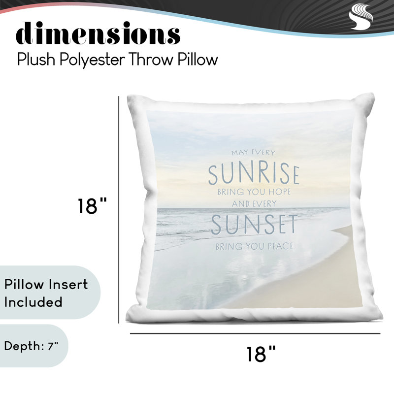 Sunrise & Sunset Statement Decorative Printed Throw Pillow, design by Natalie Carpentieri