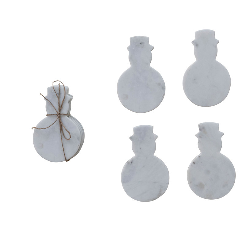 Ensemble de sous-verres Snowy Marble