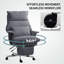 Chaise de bureau surdimensionnée avec support lombaire, gris