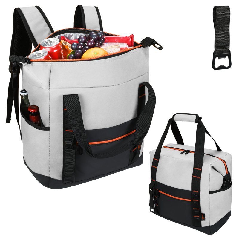 Tirrinia 22qt/36 Cans Backpack Cooler, Soft Sided Cooler by Tirrinia CB, Gris