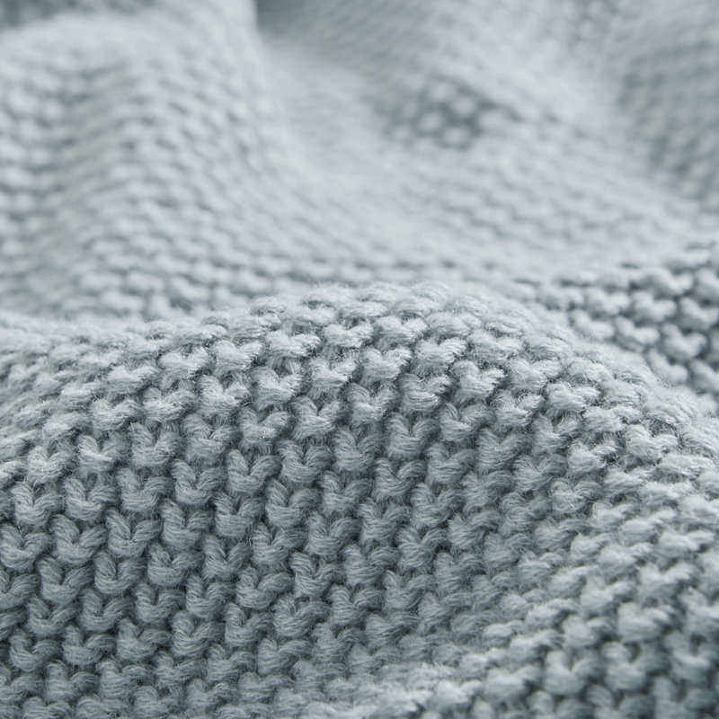 Couverture en tricot Bree, Très grand, Bleu clair