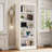 Tall Wood Bookcase with light strip and Adjustable Shelves-1073399828-1040772004