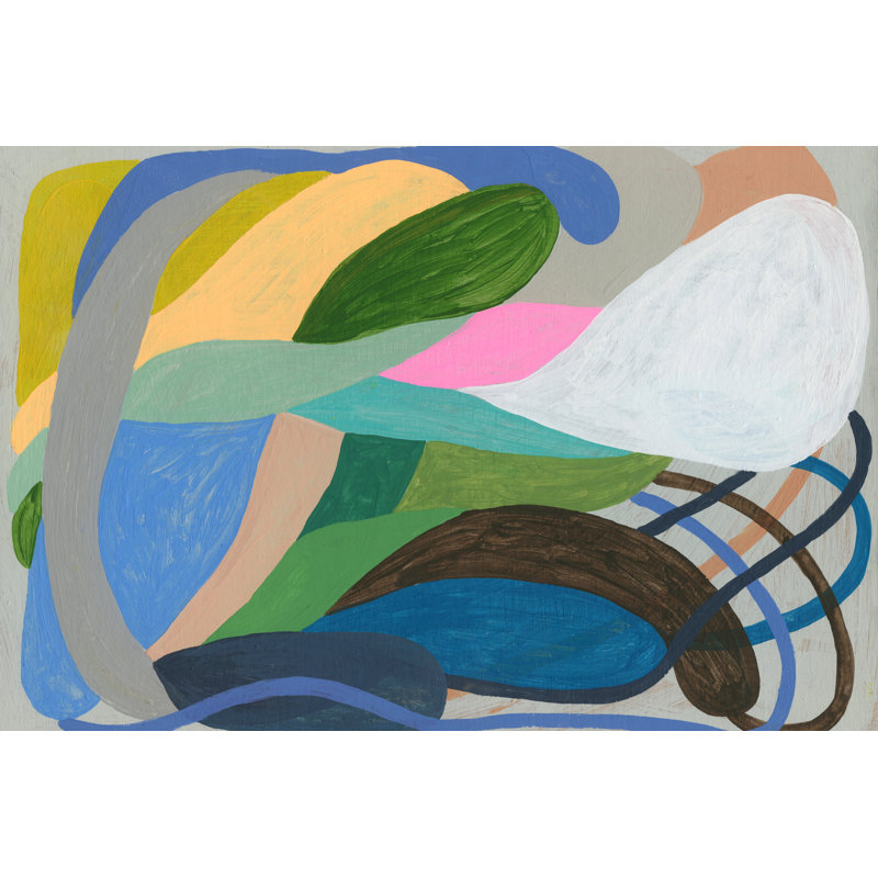 Aquiles Painted Background Pattern 1 Piece Wrapped Canvas Wall Art, 20cm H x 30cm W x 3.8cm D