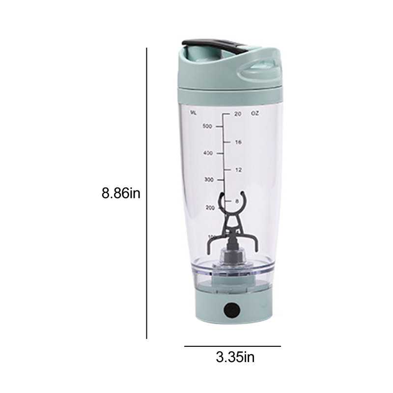 Shaker pour bouteille d'eau, mélangeur pour bouteille de 500 ml, bouteille Sha-ke, gobelet rotatif automatique portatif, bouteille pour préparation protéinée