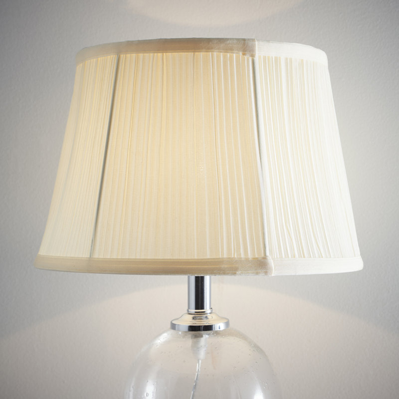 Faux Fur Empire Lamp Shade ( Uno ), 20cm H x 30cm W x 30cm D, Cream