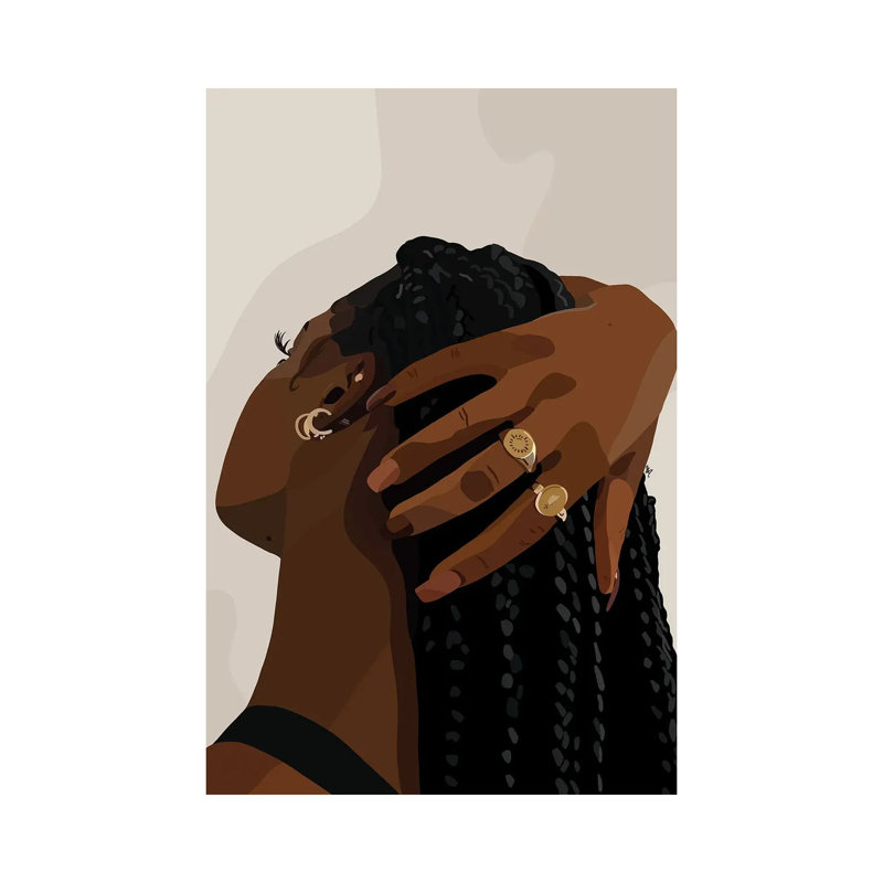 «Let Your Hair Down» - Giclée sur toile tendue avec châssis, H 18 po x l 12 po