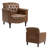 Enoks Tufted Leather Armchair-2032322755
