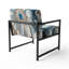 Chaise d'appoint rembourrée Ice Blue Daisy III-303002010