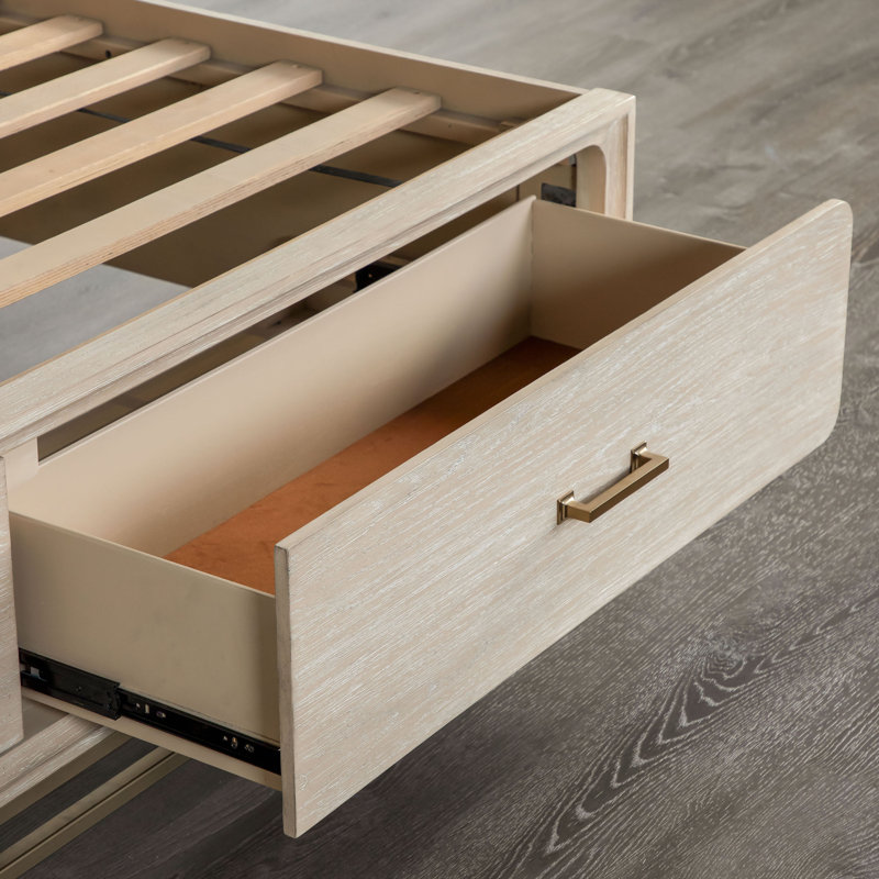 Lit plateforme avec rangement Demmer, Grand