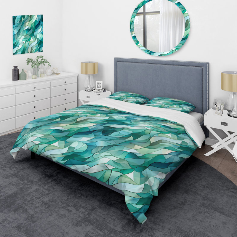 Ensemble de housse de couette abstrait, Housse de couette pour très grand lit et 2 très
