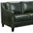 Abimbola Sustex Distressed Green Top Grain Leather 3 - Piece Living Room Set