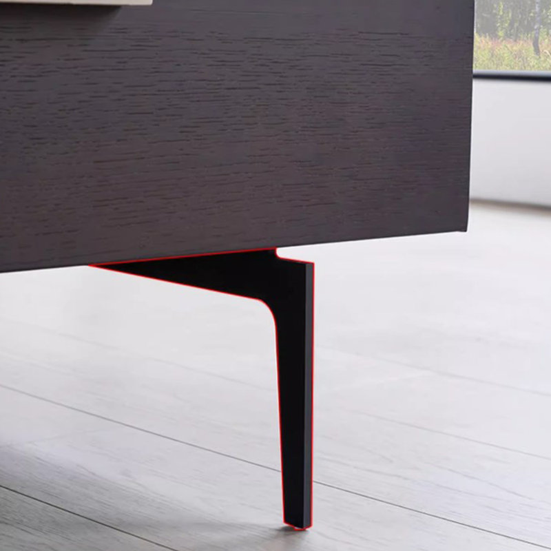 Table basse minimaliste de conception moderne, H 14,96 po x L 55,11 po x l 27,55 po, Noir / gris clair