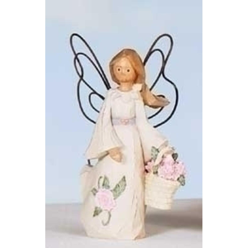 January Monthly Angel Carnation Figurines #49301