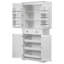 Grand garde-manger de style campagnard avec 3 organisateurs coulissants, 6 tablettes de porte et 2 tiroirs pour un rangement et une organisation efficaces-1660984234