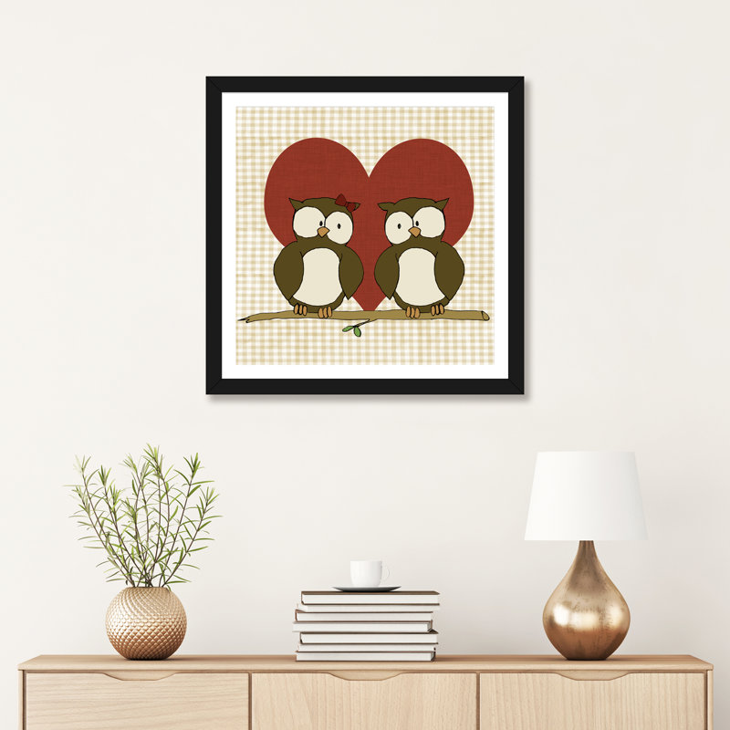 «You & Me IV» par Pam Ilosky - impression d'art graphique, Papier encadré noir, H 24 po x l 24 po x p 1 po, Blanc