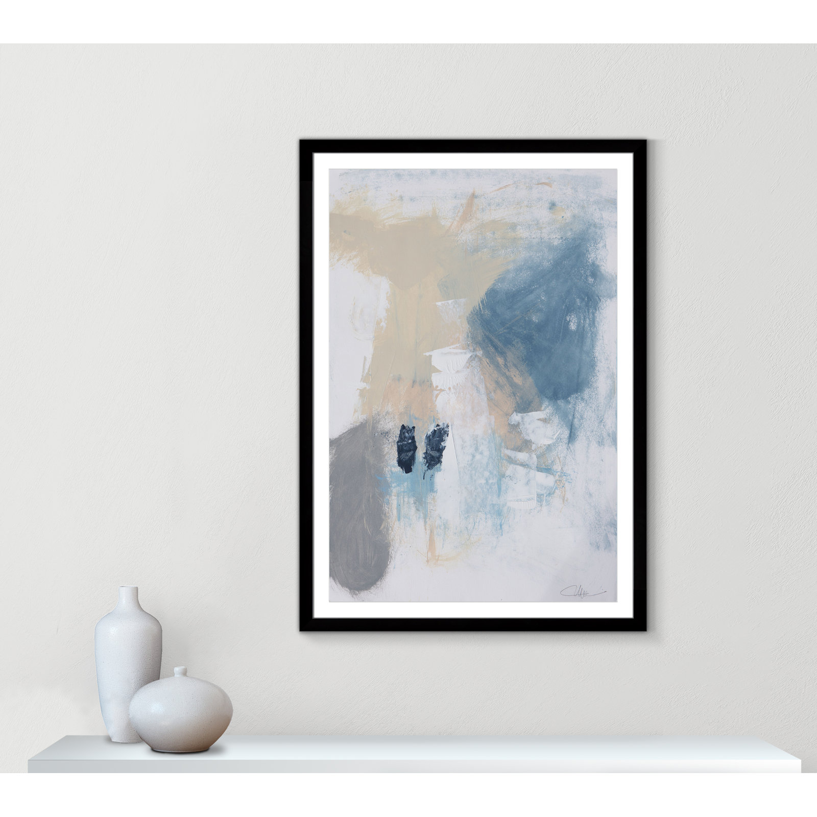 Coastal Carnival Collection "Coastal Carnival II" Print, Black Single Picture Framed Paper, White, 55" H x 39" W x 1.25" D