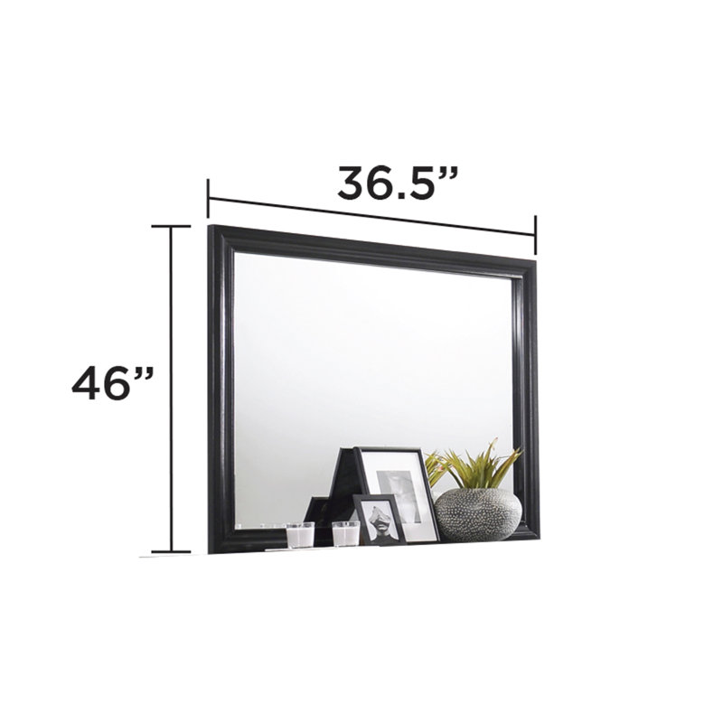 Miroir mural Smartt, Noir